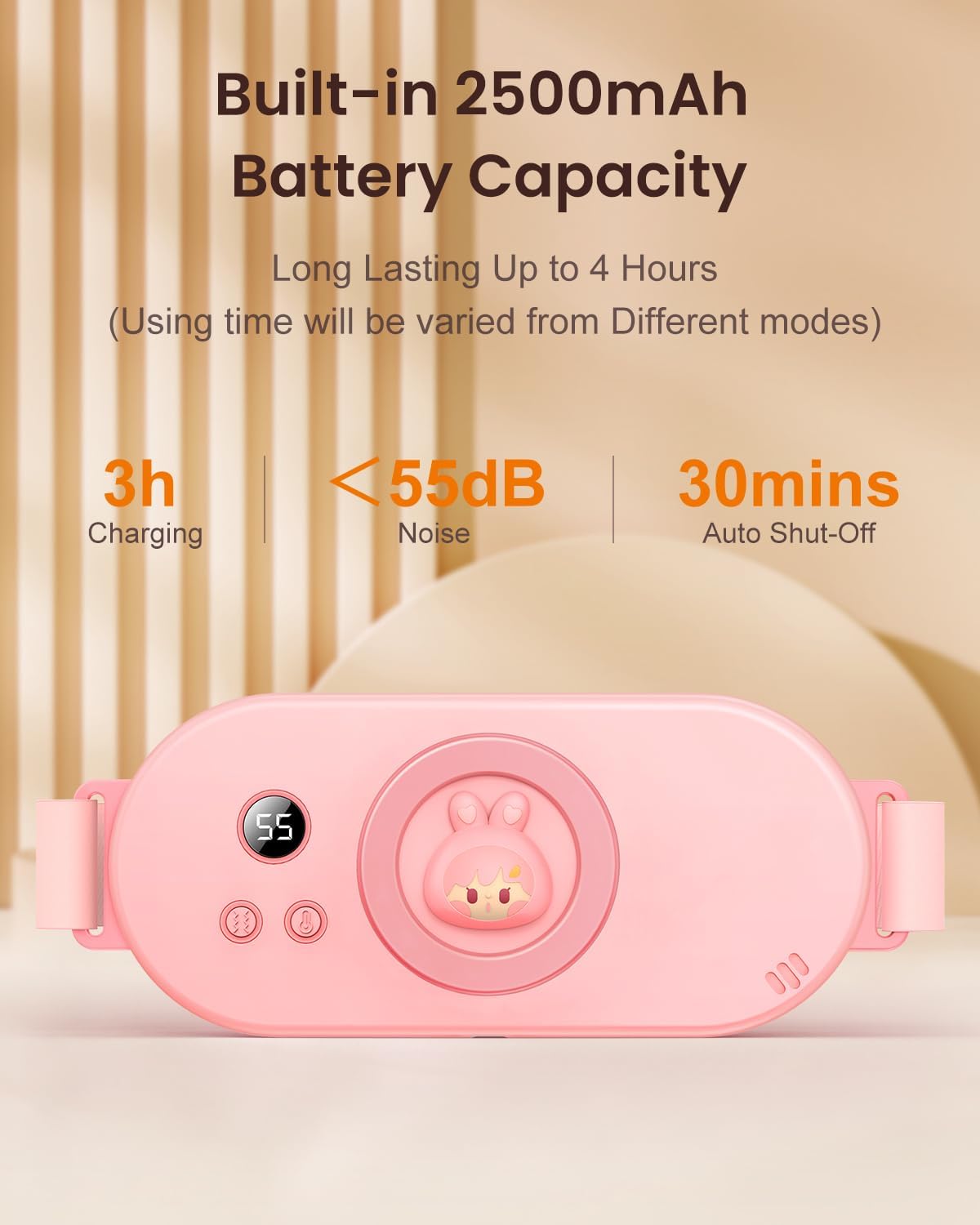 Electric Heating Pad with Massager, USB Heating Pad for Cramps Back Pain Relief.